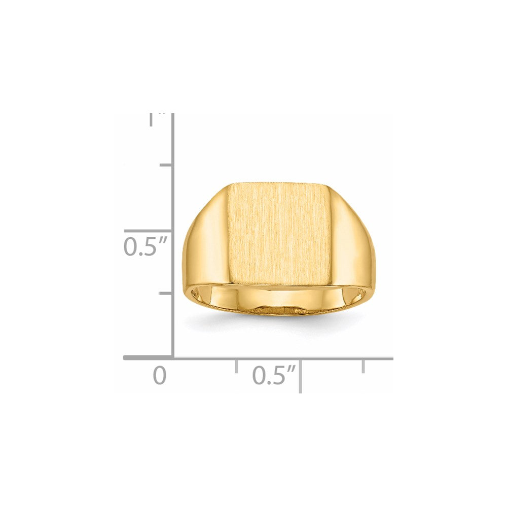 14K Gelbgold Siegelring 11,5x11,0 mm mit offener Rückseite