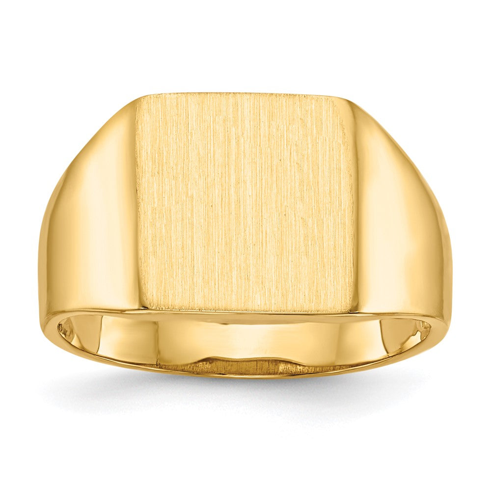 14K Gelbgold Siegelring 11,5x11,0 mm mit offener Rückseite