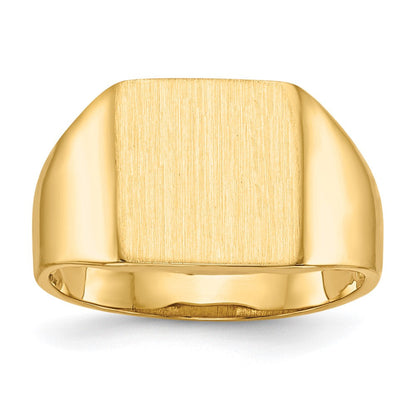 14K Gelbgold Siegelring 11,5x11,0 mm mit offener Rückseite