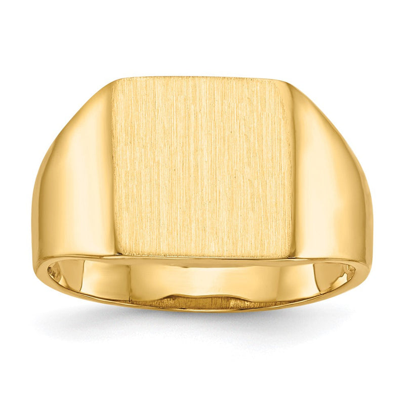 14K Gelbgold Siegelring 11,5x11,0 mm mit offener Rückseite