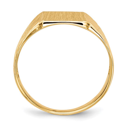 14K Gelbgold Siegelring mit offener Fassung, 9,5 x 8,0 mm