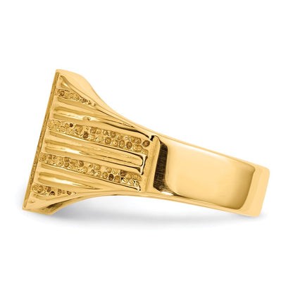 14K Gelbgold Siegelring für Herren