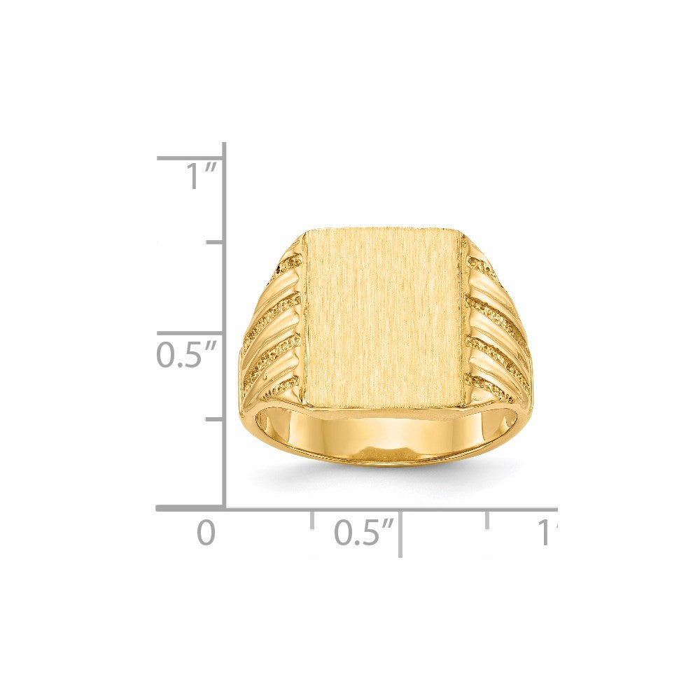 14K Gelbgold Siegelring für Herren