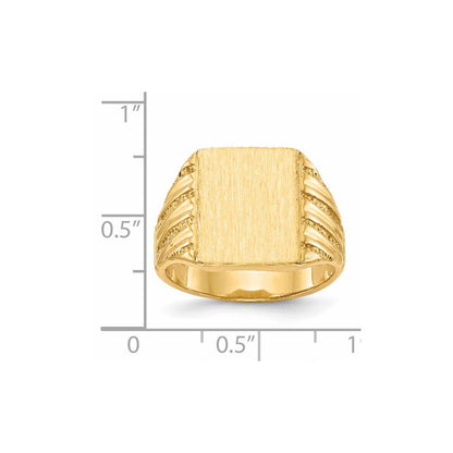 14K Gelbgold Siegelring für Herren