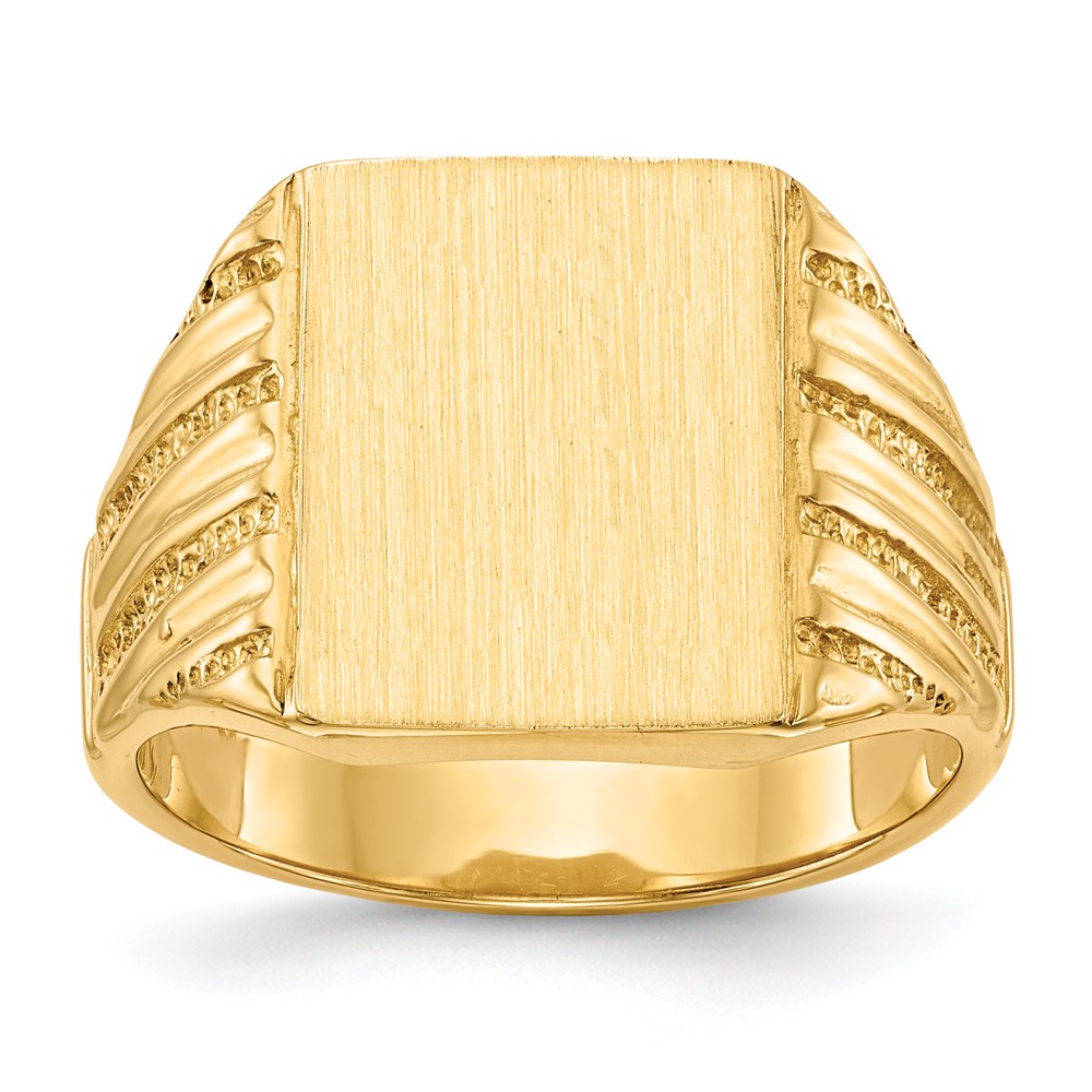 14K Gelbgold Siegelring für Herren