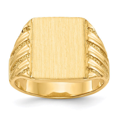 14K Gelbgold Siegelring für Herren