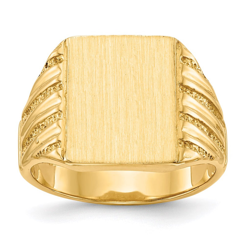 14K Gelbgold Siegelring für Herren