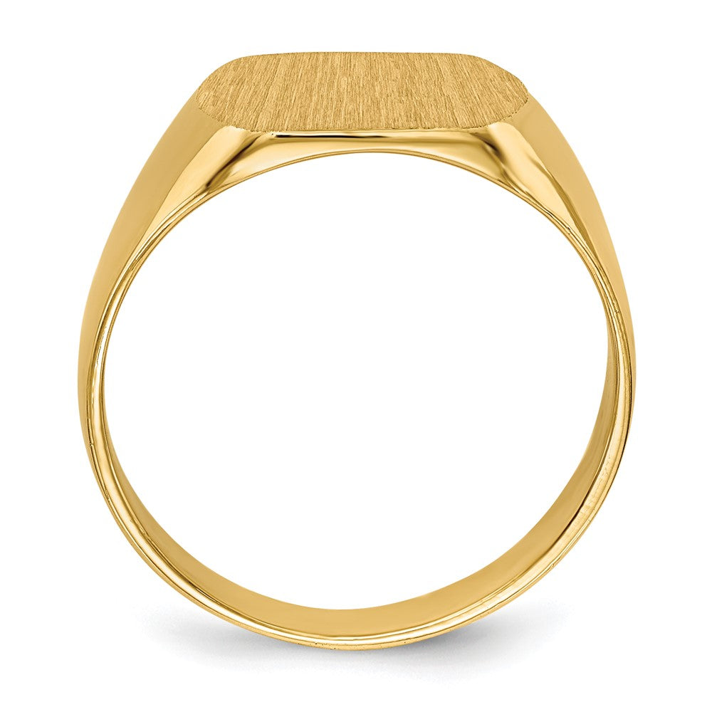 14K Gelbgold Siegelring mit geschlossener Rückseite, 10,5x12,0 mm