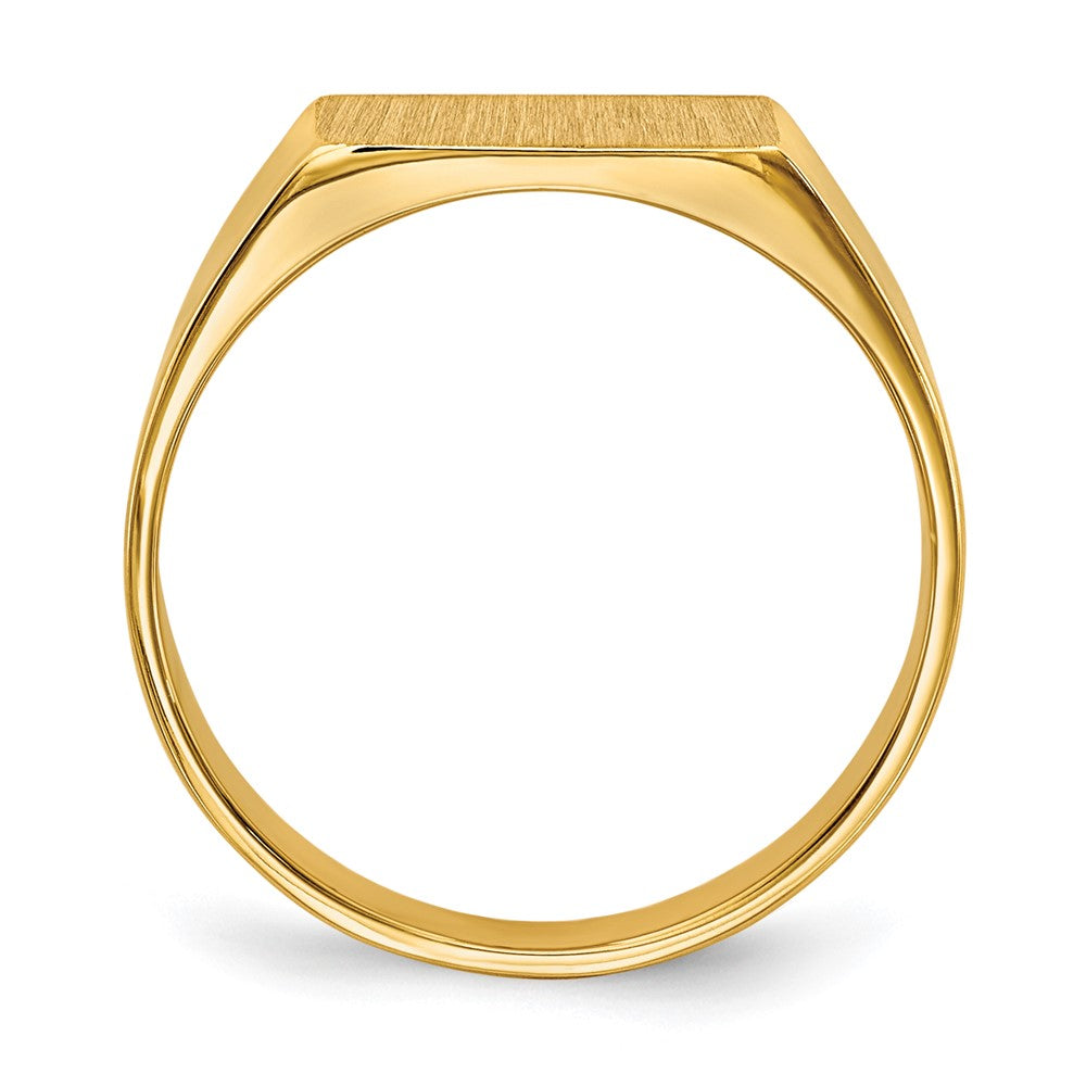 14K Gelbgold Siegelring mit geschlossener Rückseite, 5,5x10,5mm