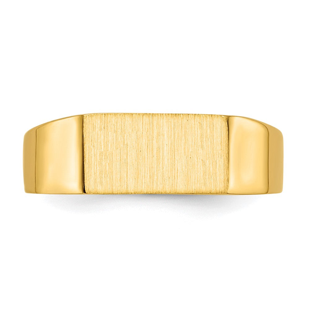 14K Gelbgold Siegelring mit geschlossener Rückseite, 5,5x10,5mm