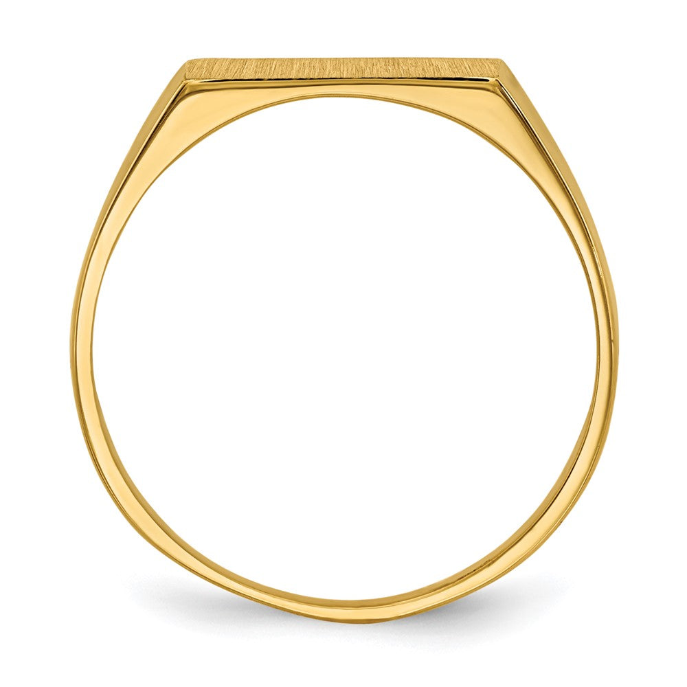14K Gelbgold Siegelring mit geschlossener Rückseite, 5,5 x 12,0 mm