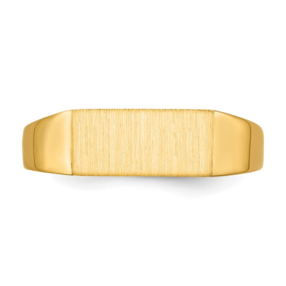 14K Gelbgold Siegelring mit geschlossener Rückseite, 5,5 x 12,0 mm