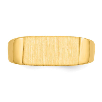 14K Gelbgold Siegelring mit geschlossener Fassung, 6,5x12,5mm