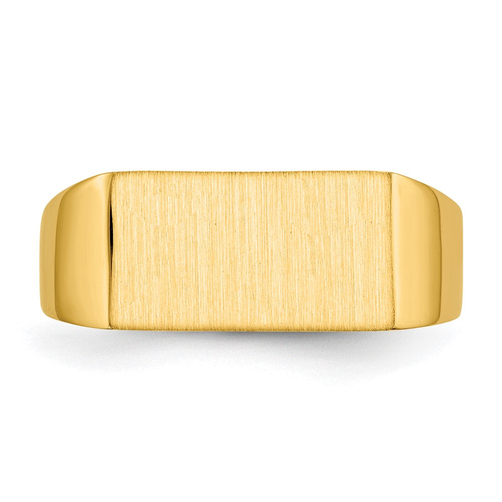 14K Gelbgold Siegelring, 7,0x13,0mm, geschlossene Fassung