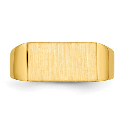 14K Gelbgold Siegelring, 7,0x13,0mm, geschlossene Fassung