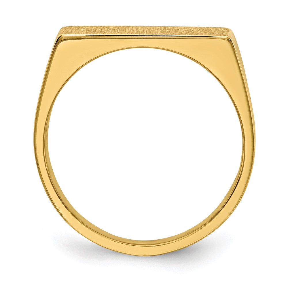 14K Gelbgold 8,0x16,5 mm Herren-Siegelring mit geschlossener Rückseite
