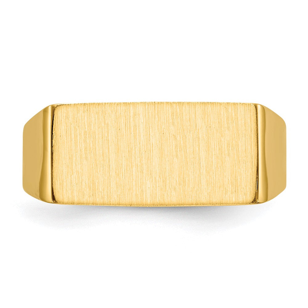 14K Gelbgold 8,0x16,5 mm Herren-Siegelring mit geschlossener Rückseite