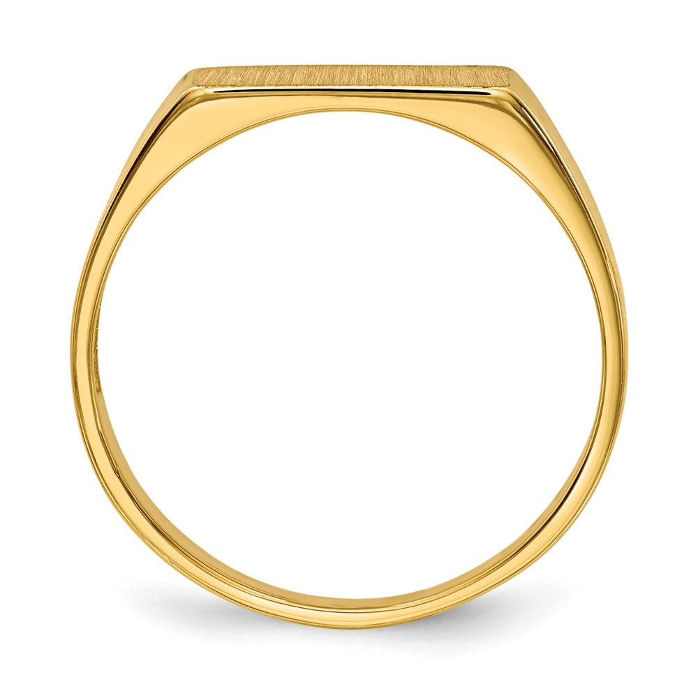 14K Gelbgold Siegelring, 5,5x12,0mm, offene Rückseite
