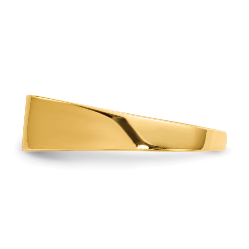 14K Gelbgold Siegelring, 5,5x12,0mm, offene Rückseite