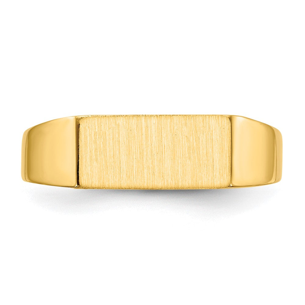 14K Gelbgold Siegelring, 5,5x12,0mm, offene Rückseite
