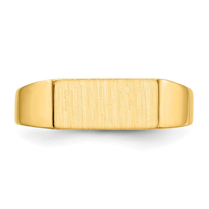 14K Gelbgold Siegelring, 5,5x12,0mm, offene Rückseite