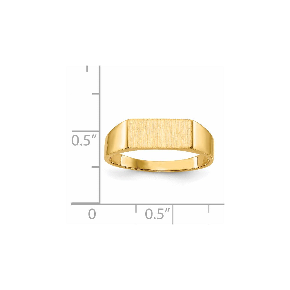 14K Gelbgold Siegelring, 5,5x12,0mm, offene Rückseite