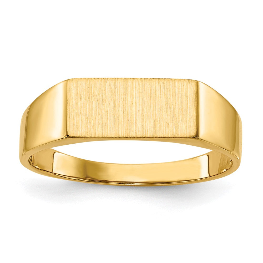 14K Gelbgold Siegelring, 5,5x12,0mm, offene Rückseite