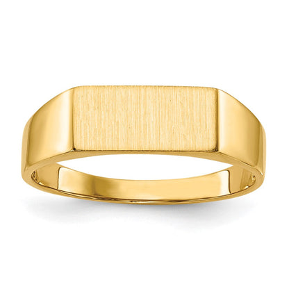14K Gelbgold Siegelring, 5,5x12,0mm, offene Rückseite