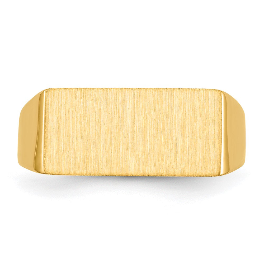 14K Gelbgold Herren-Siegelring mit offener Rückseite, 8,0x16,5 mm