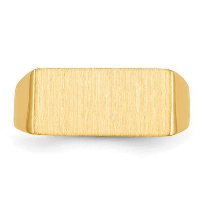 14K Gelbgold Herren-Siegelring mit offener Rückseite, 8,0x16,5 mm