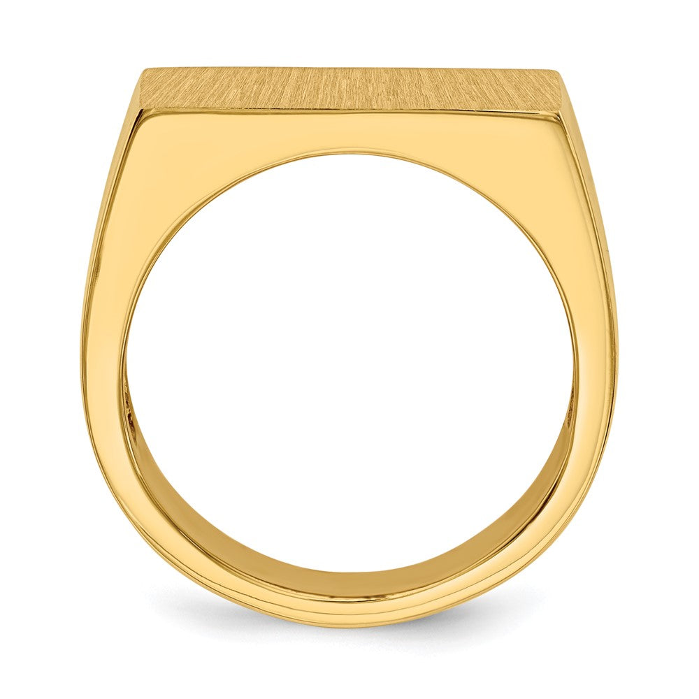 14K Gelbgold Herren-Siegelring, 11,0x18,0mm, mit offener Rückseite