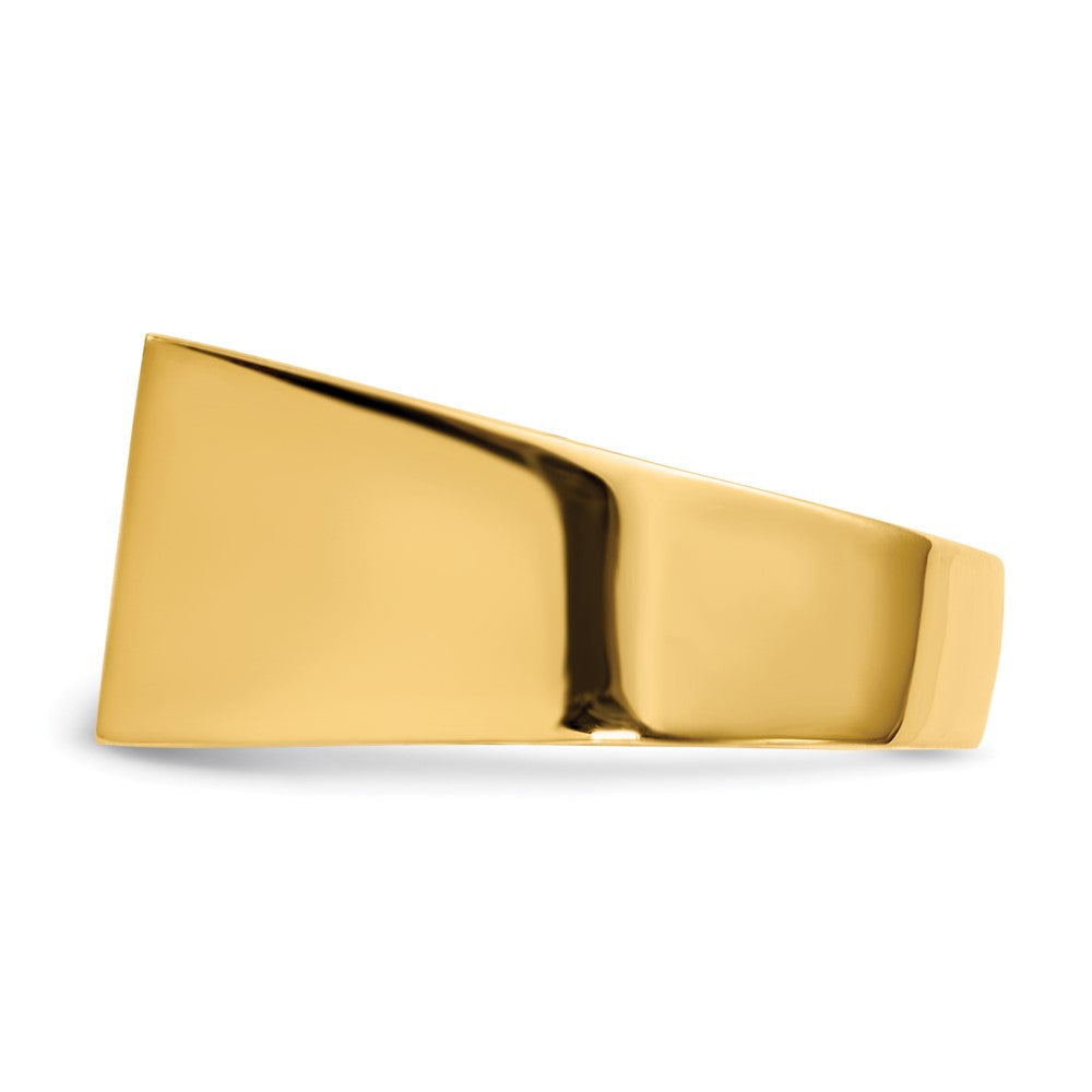 14K Gelbgold Herren-Siegelring, 11,0x18,0mm, mit offener Rückseite