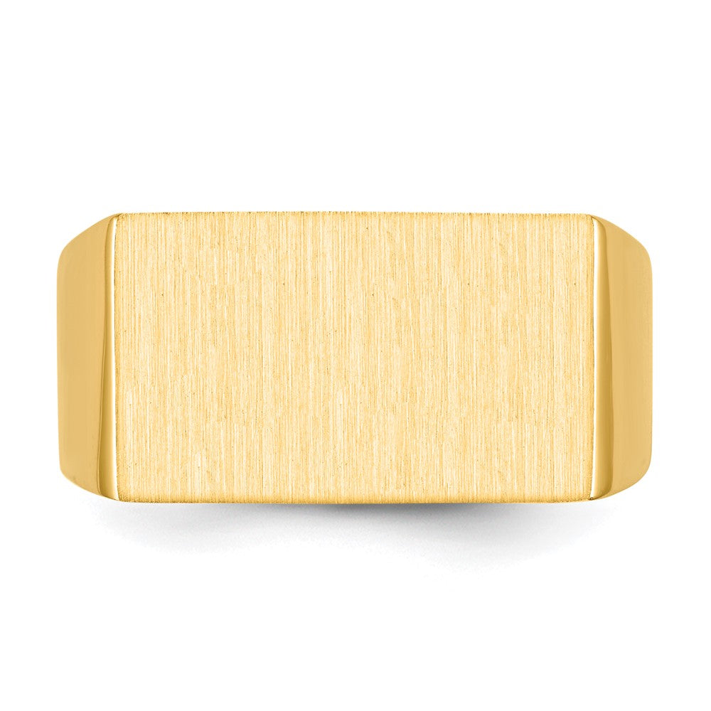 14K Gelbgold Herren-Siegelring, 11,0x18,0mm, mit offener Rückseite