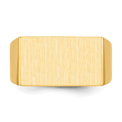 14K Gelbgold Herren-Siegelring, 11,0x18,0mm, mit offener Rückseite