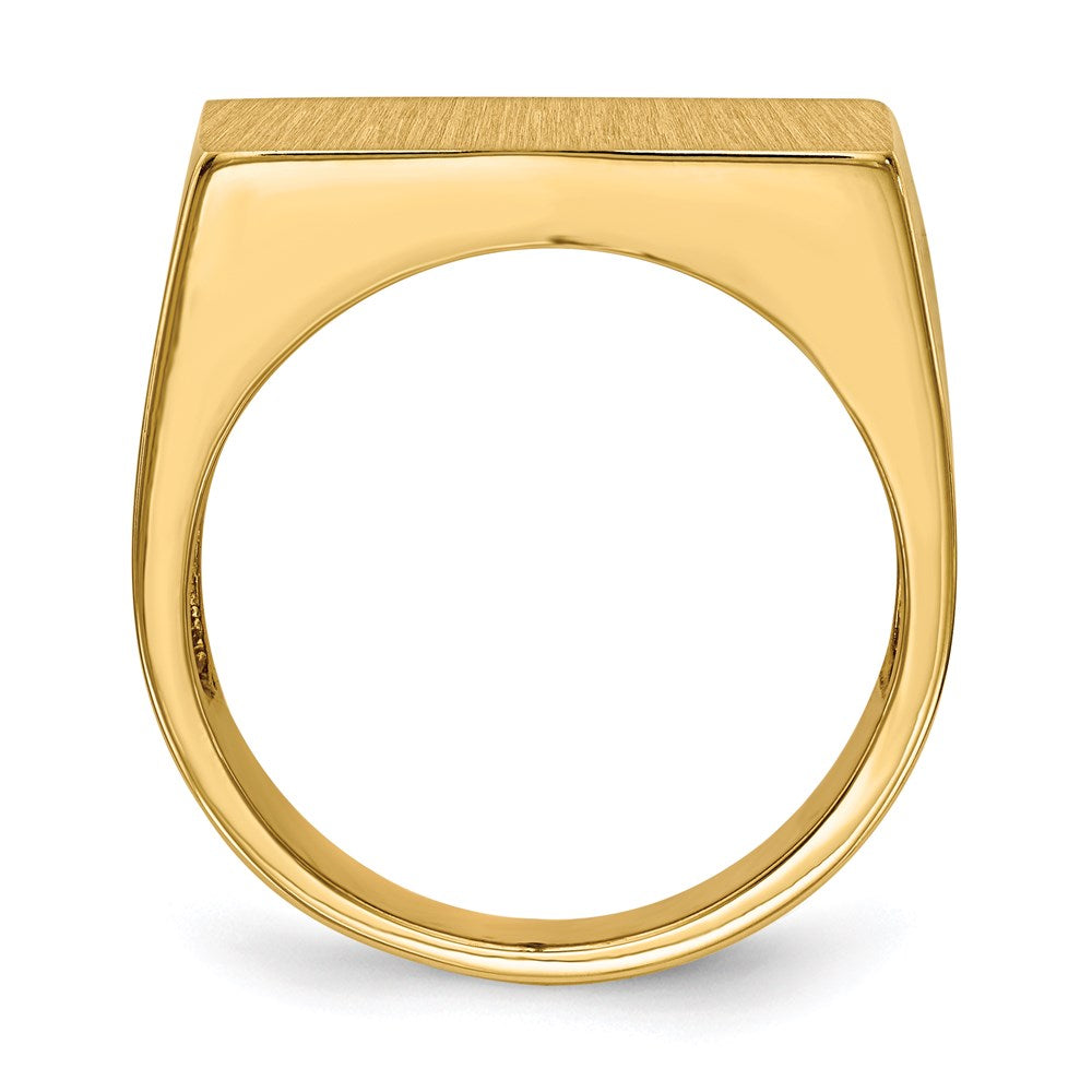 14K Gelbgold 11,5x19,5 mm Siegelring für Herren mit offener Rückseite