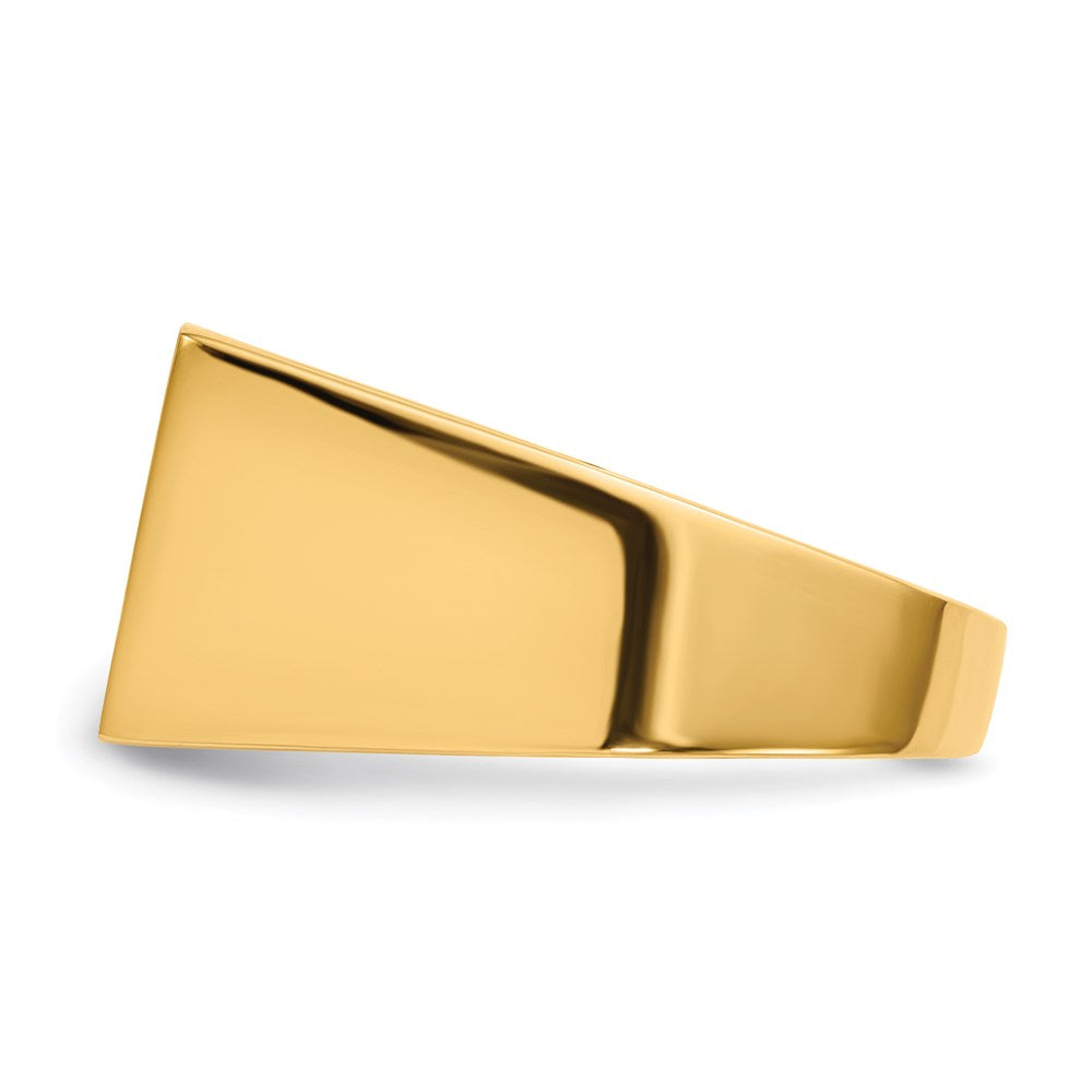 14K Gelbgold 11,5x19,5 mm Siegelring für Herren mit offener Rückseite