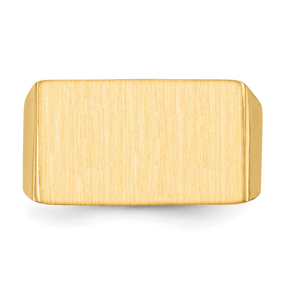 14K Gelbgold 11,5x19,5 mm Siegelring für Herren mit offener Rückseite