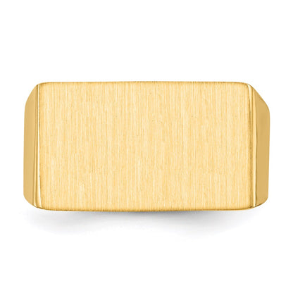 14K Gelbgold 11,5x19,5 mm Siegelring für Herren mit offener Rückseite