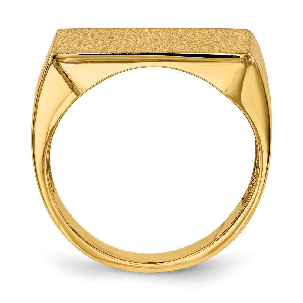 14K Gelbgold 14,5x19,5mm Herren-Siegelring mit offener Rückseite