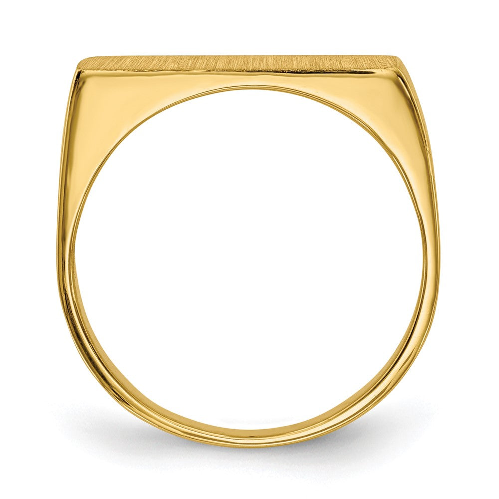 14K Gelbgold Siegelring mit geschlossener Fassung, 5,0x16,5mm