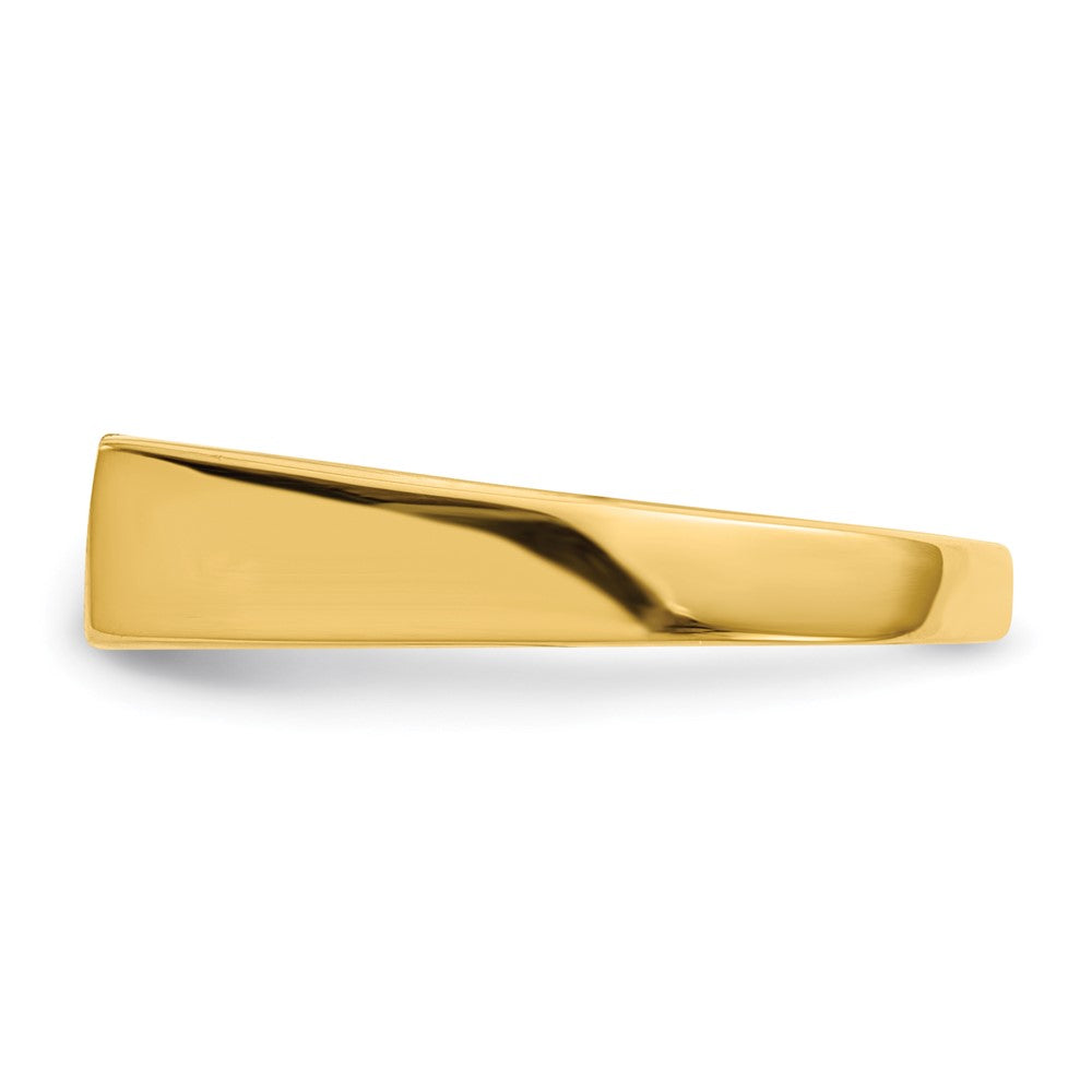 14K Gelbgold Siegelring mit geschlossener Fassung, 5,0x16,5mm