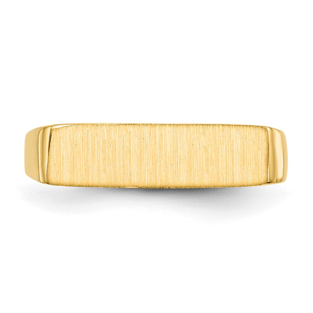 14K Gelbgold Siegelring mit geschlossener Fassung, 5,0x16,5mm