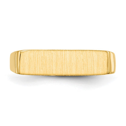 14K Gelbgold Siegelring mit geschlossener Fassung, 5,0x16,5mm