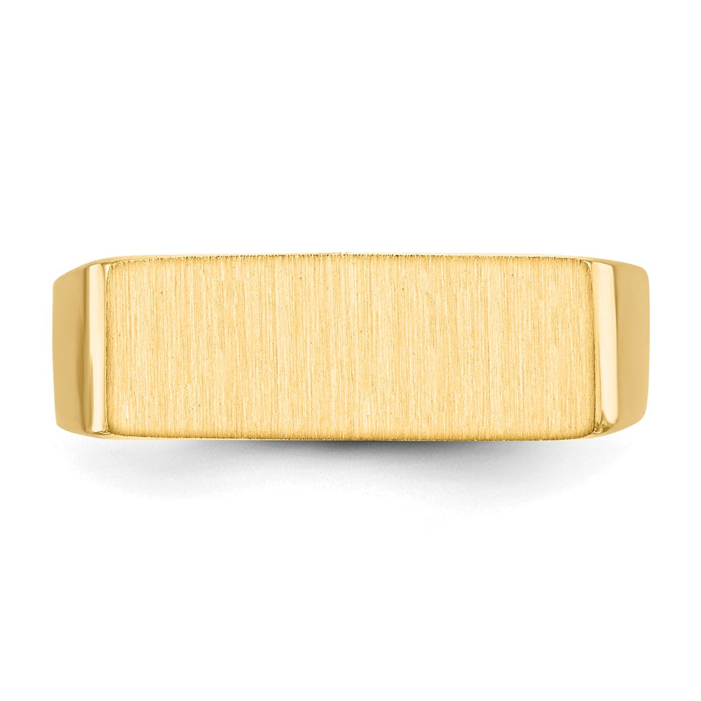14K Gelbgold Siegelring mit geschlossener Rückseite, 6,0 x 16,0 mm
