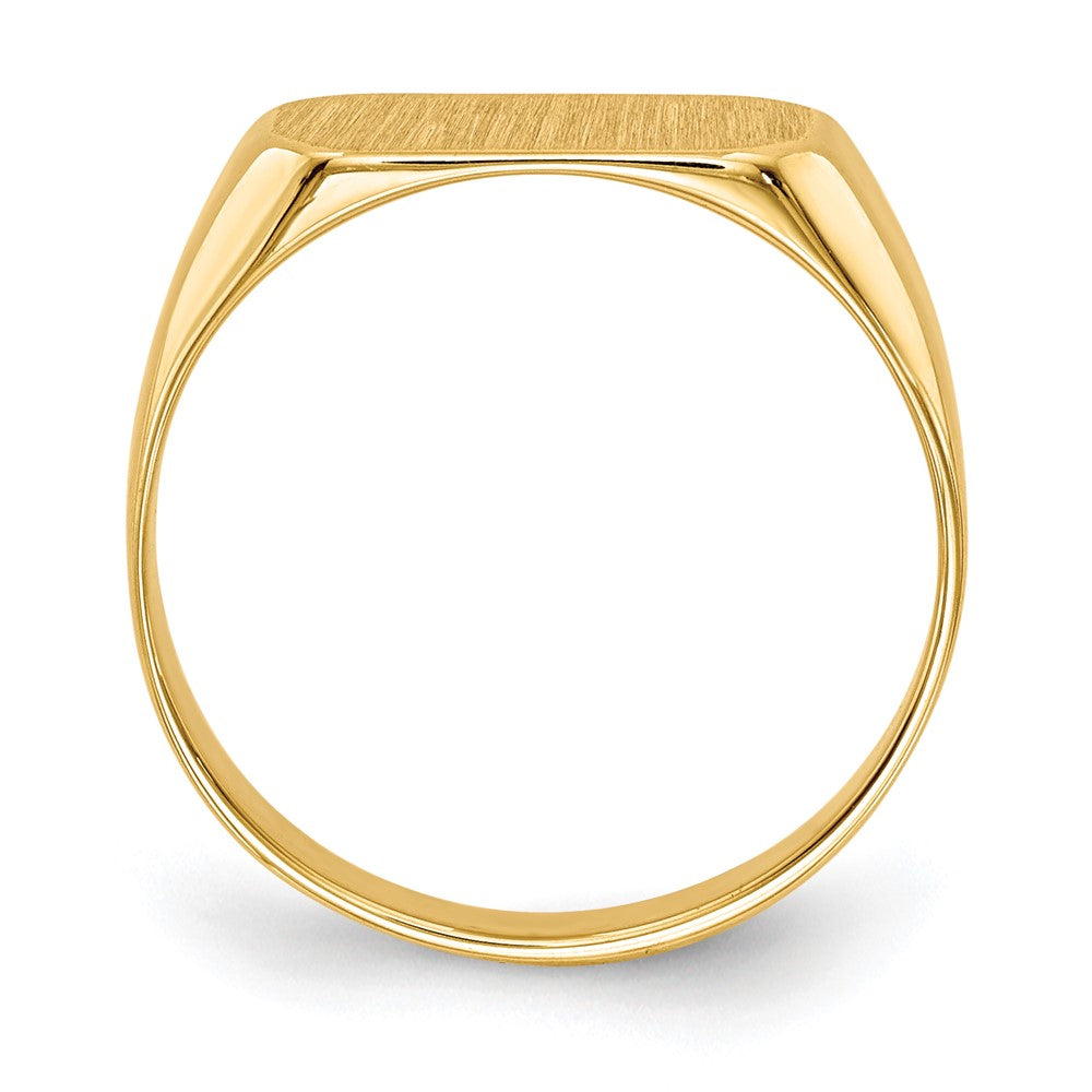 14K Gelbgold 6,5x12,0mm Kinder-Siegelring mit geschlossener Fassung