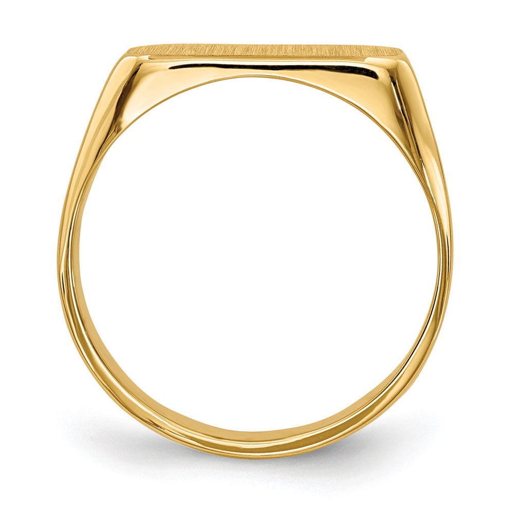 14K Gelbgold Siegelring mit geschlossener Rückseite, 5,5x13,5mm