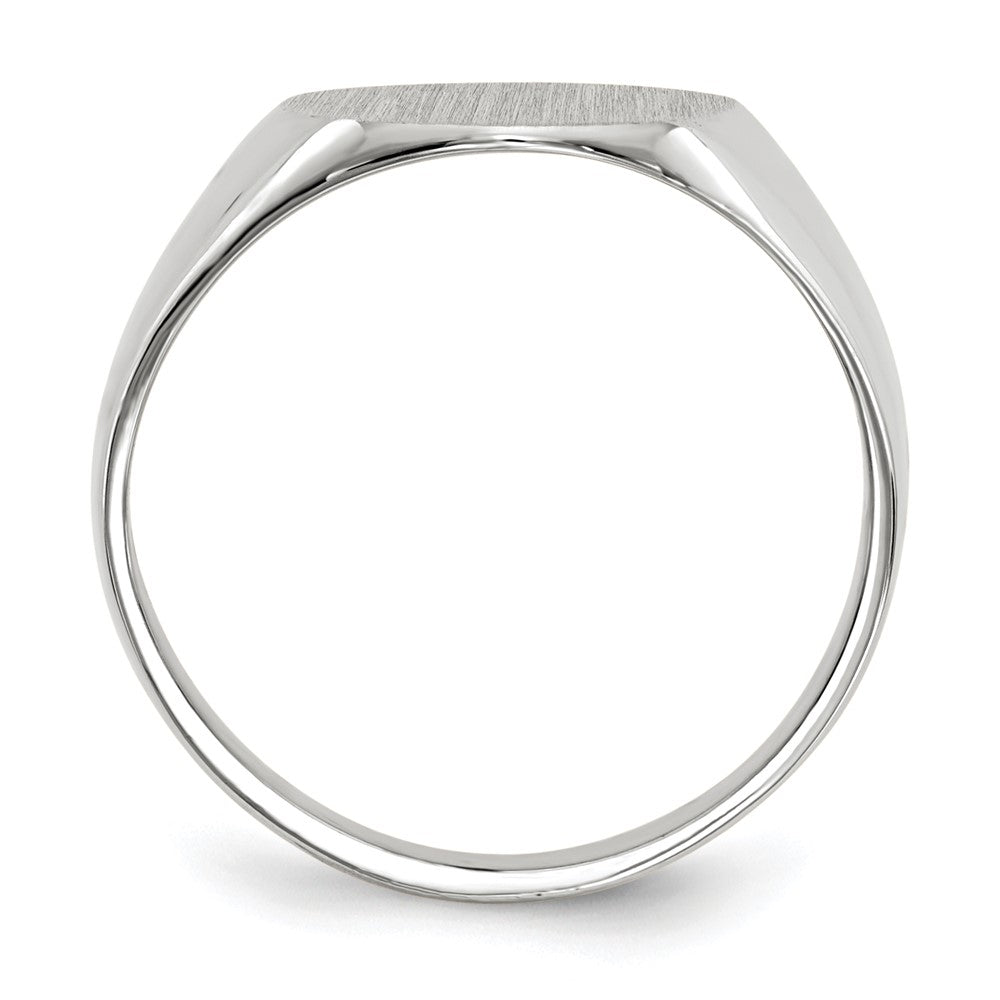 10K Weißgold 12.5x12.0mm Geschlossen Rückseite Siegel Ring