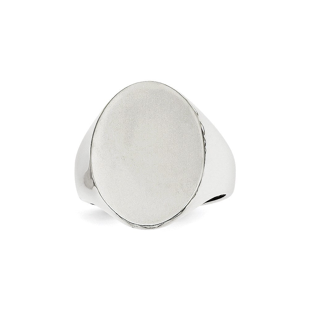 14K Weißgold Siegelring