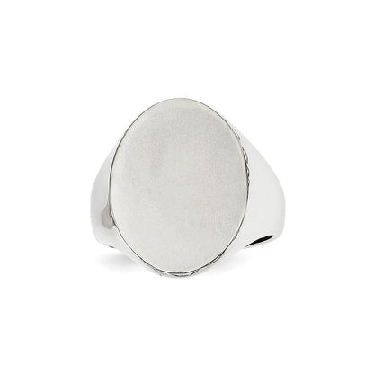 14K Weißgold Siegelring