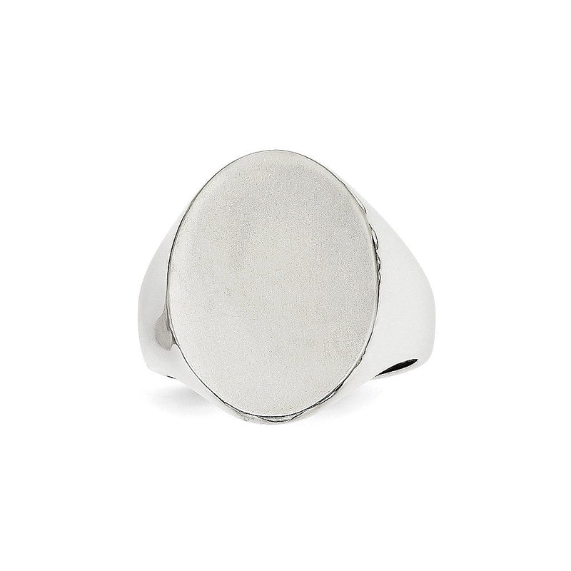 14K Weißgold Siegelring